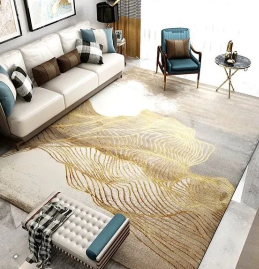 Carpet Cactory Custom Plush Cheap Price Pashmina New Design Polyester Print Cashmere Rugs Living Room