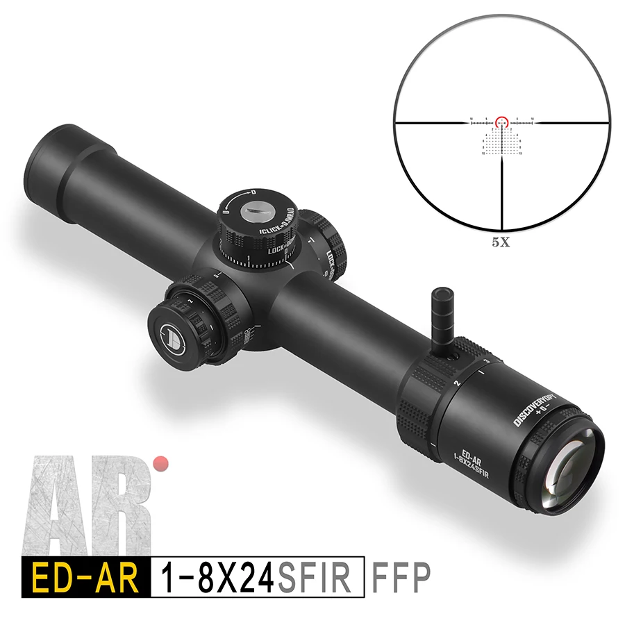 New Telescope Discovery ED AR 1-8x24 SFIR Side Focus 34mm Tube Scope LPVOScope