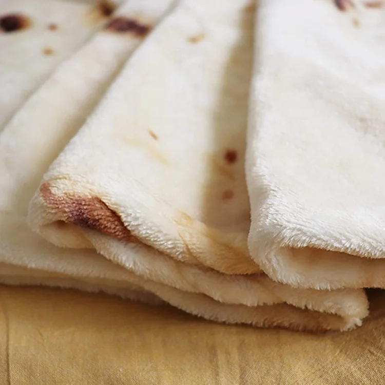 High quality flannel blanket mexican burritos 60in blanket print pizza blanket for adults