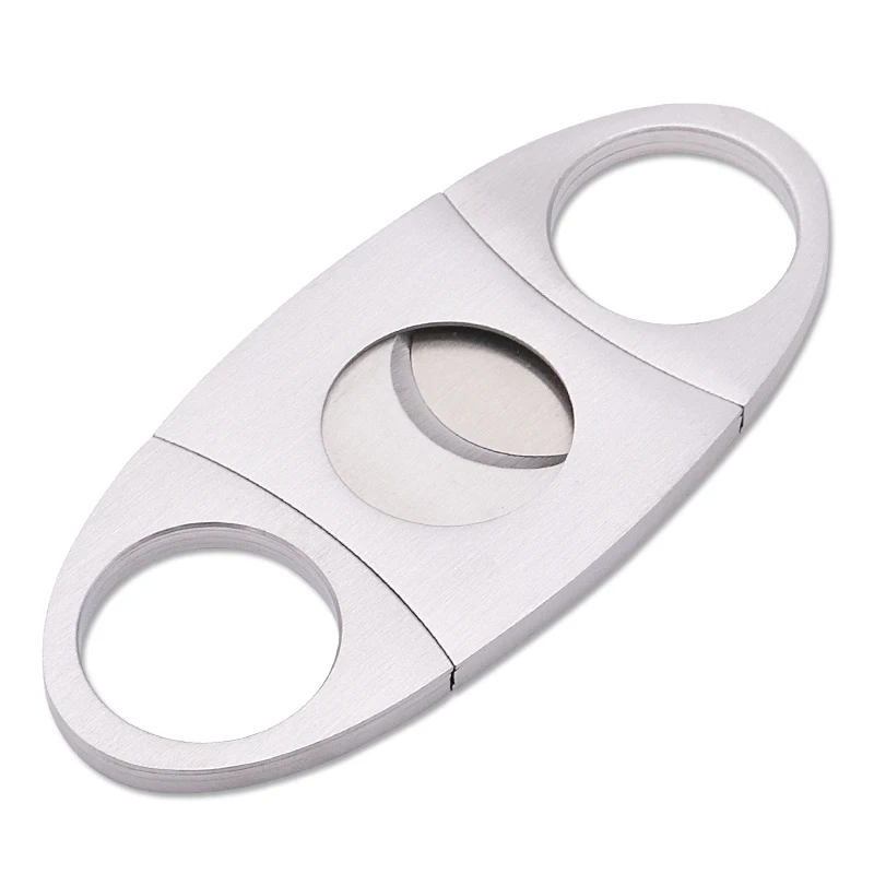 Custom Logo Double Blade Guillotine Cigar Cutter For Cigar Accessories