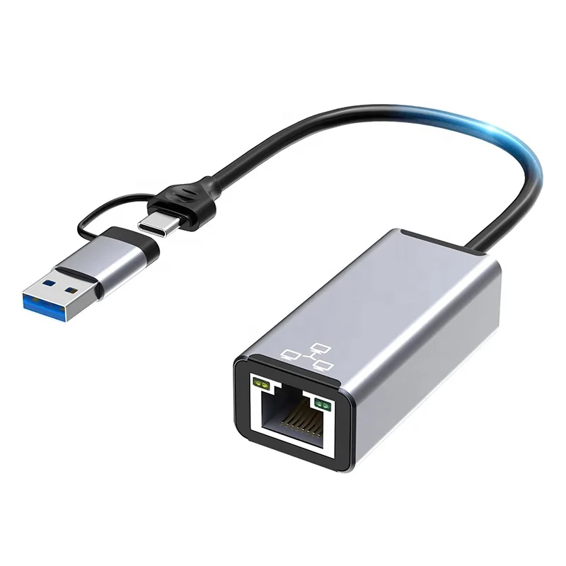 USB To RJ45 type c network card Gigabit Ethernet Adapters 1000 Mbps USB 3.0 Gigabit Ethernet Adapter For Laptops