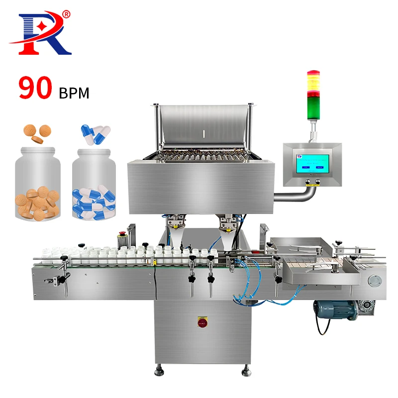 CE cGMP Pharmaceutical Electronic Vision Inspection Automatic Capsule Pill Filler Bottle Tablet Counting Machine For Bottling