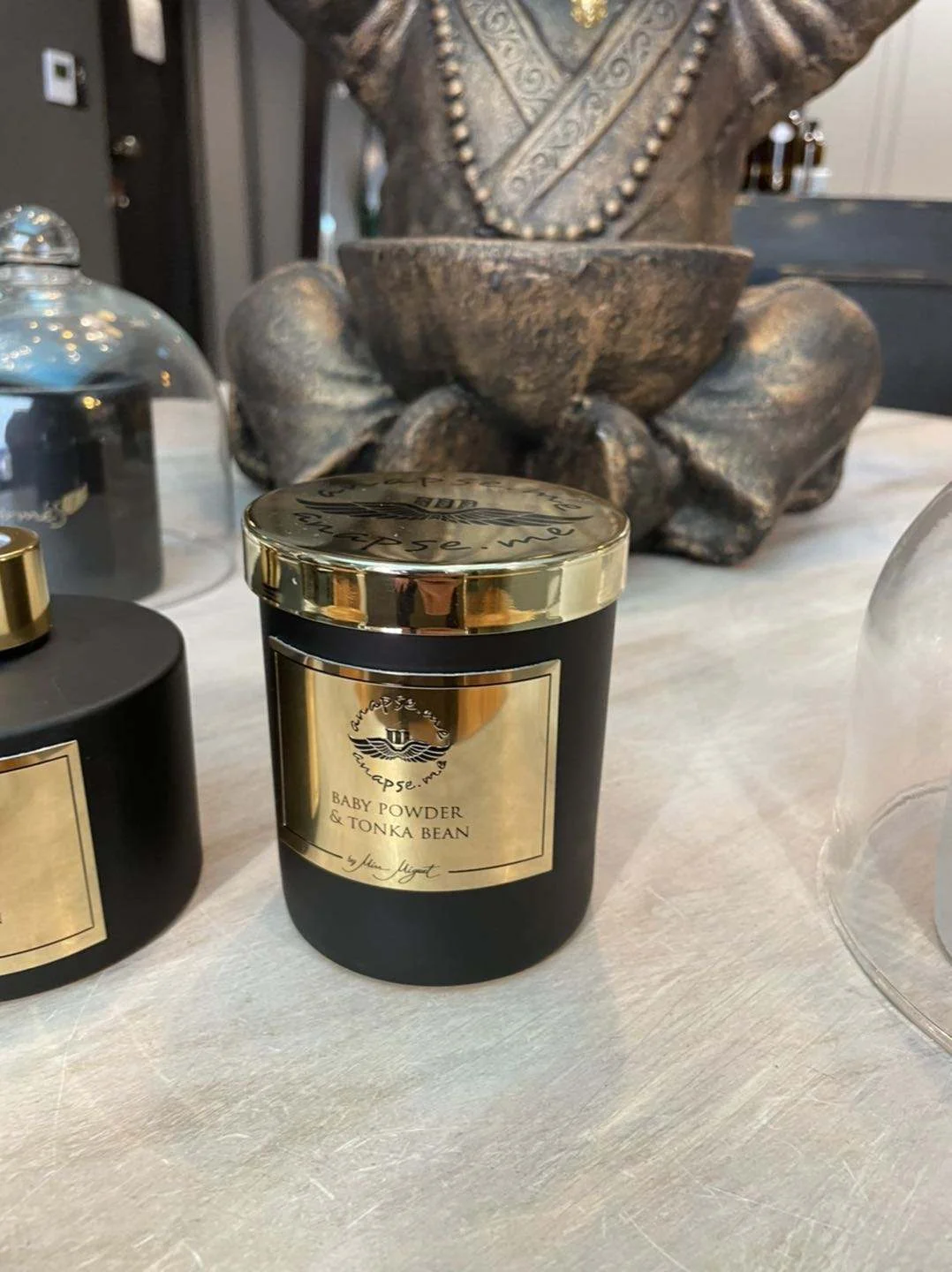 Custom Logo Sticker Metal Private Label Candle Luxury Label Sticker Aluminum Bottle Metal label