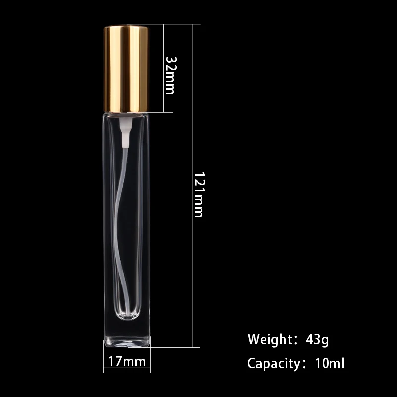 
Luxury 10 ml Water Liquid Perfume Decanters Metal Roller Ball Crystal Plain Glass Spray Atomizer Bottle For Travelers 