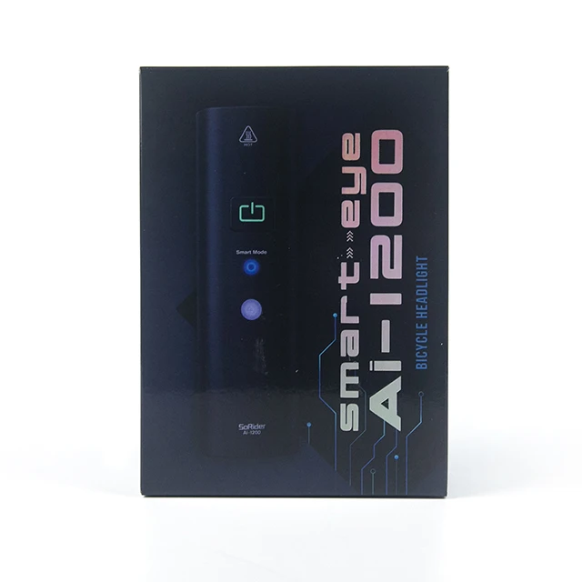 1200 Lumens Bike Light Smart Vibration Sensor Light Sensor Auto Tun On Off Modes Cycling Headlight LED Flashlight With Gopro