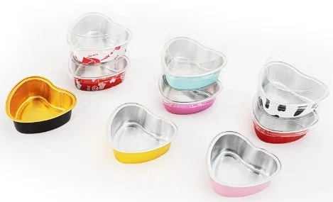 Thickened Disposable Round Foil Cake Baking Aluminum Tray with Lids Customized Shape Foil Box Aluminum Foil Container for Cakes