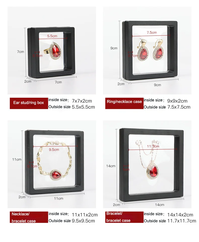 Wholesale Price PE Jewelry Gift Box Plastic Film Display Transparent Storage Box Packaging Collection Jewelry Display Box