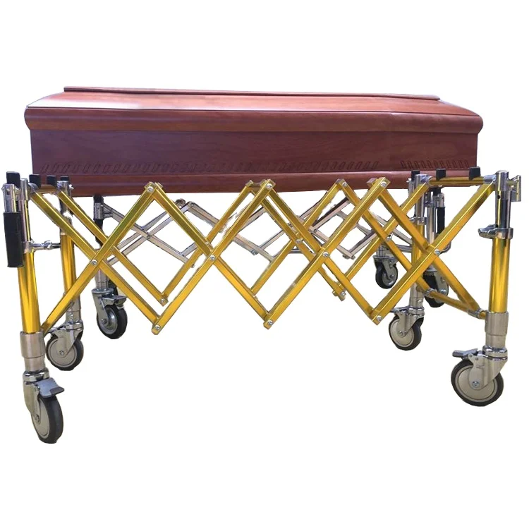 THR-CTJ03 Different Color Stainless Steel Funeral Products Church Truck Coffin Trolley