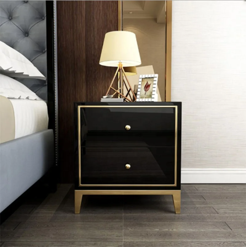 Modern Luxury Nightstands Living Room Bedroom Side Table with Drawer Bedside Table Wooden nightstands
