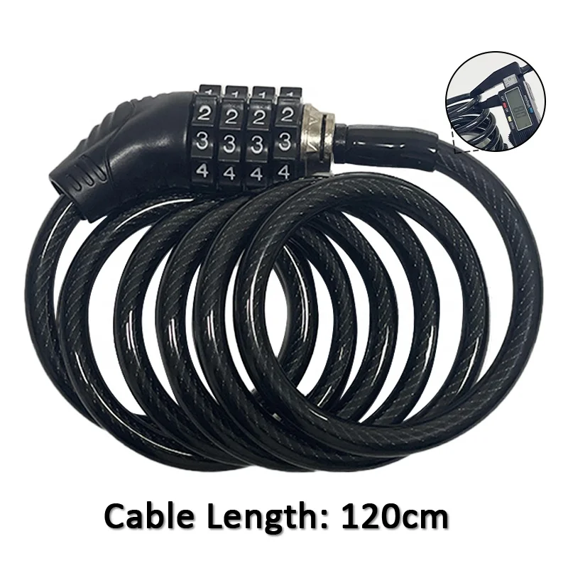 High Quality Safety Anti-Theft Security Password Mini Steel Spirals cable Lock Sport Mountain Bike Cycling Bicycle Cable locks
