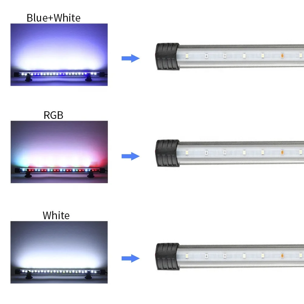 Quanlong T4 20 40 60 80 90 100 120 150 submersible changing color rgb fish tank light marine led aquarium light