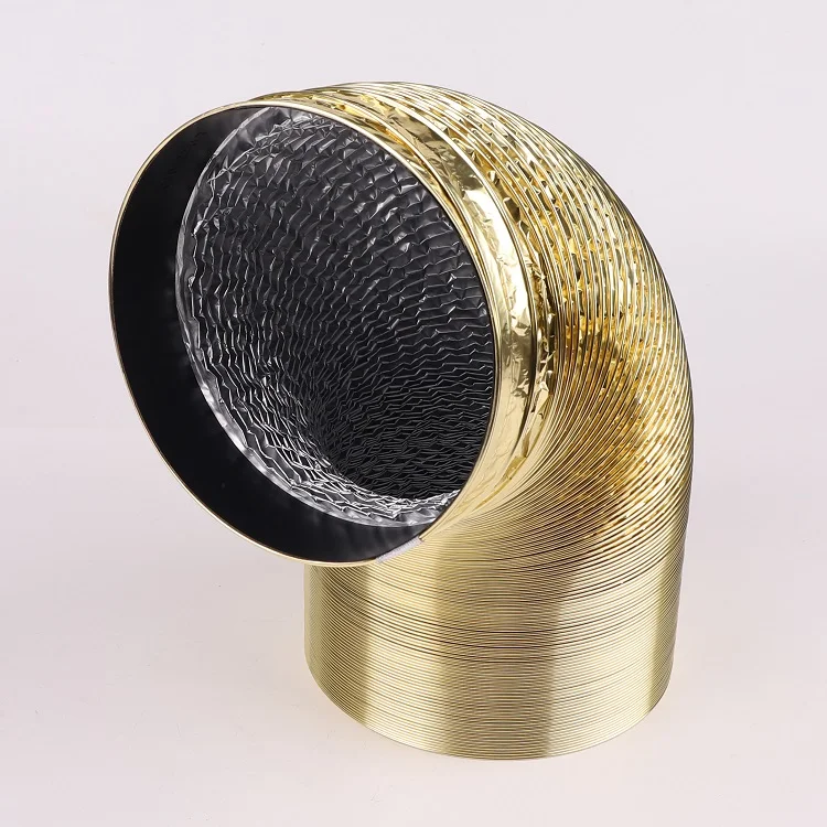 HVAC Systems Parts Customization Insulated Fire Resistant Flexible Aluminum Pipe Foil Vent Duct
