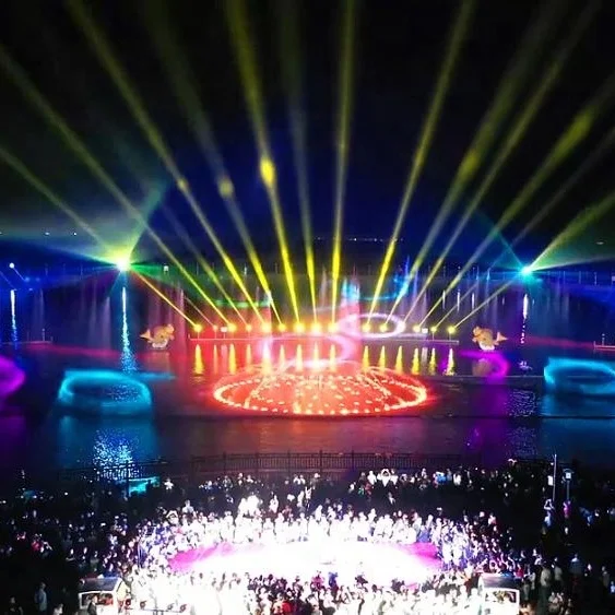 Custom Lake Floating Laser Musical Dancing Fountain Show Top Manufacture