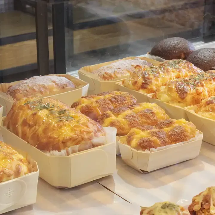 High Quality Customized Biodegradable Wooden Pastry Sushi Dessert Cake Biscuit Candy Packaging Box