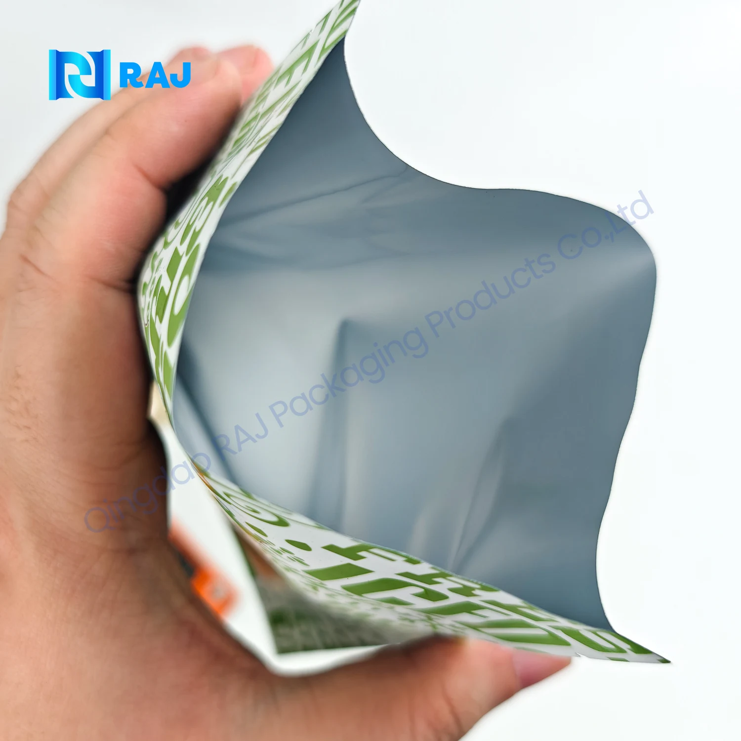 Heat packaging plastic bags 20G 3 Side Seal Flat Pouch With Aluminum Foil Inner For Food Coffee Tea Packaging