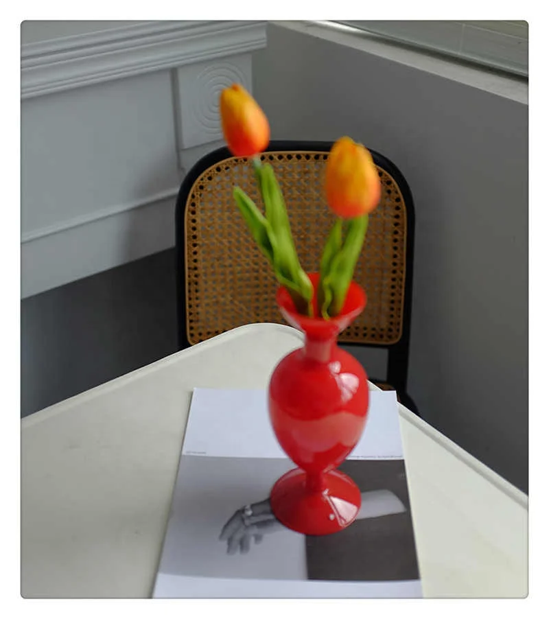 Французская винтажная стеклянная ваза, украшения для дома, ваза для цветов в скандинавском стиле