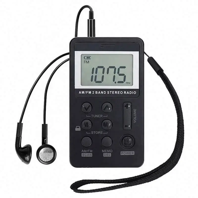 Лидер продаж, Высококачественная продукция, длинный Fm-приемник с перезаряжаемым стереорадио и цифровыми часами, мини-Fm-радио