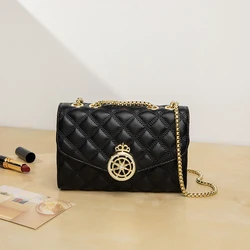 2022 designer lozenge leather chain armpit handbag ladies shoulder messenger messenger bag women