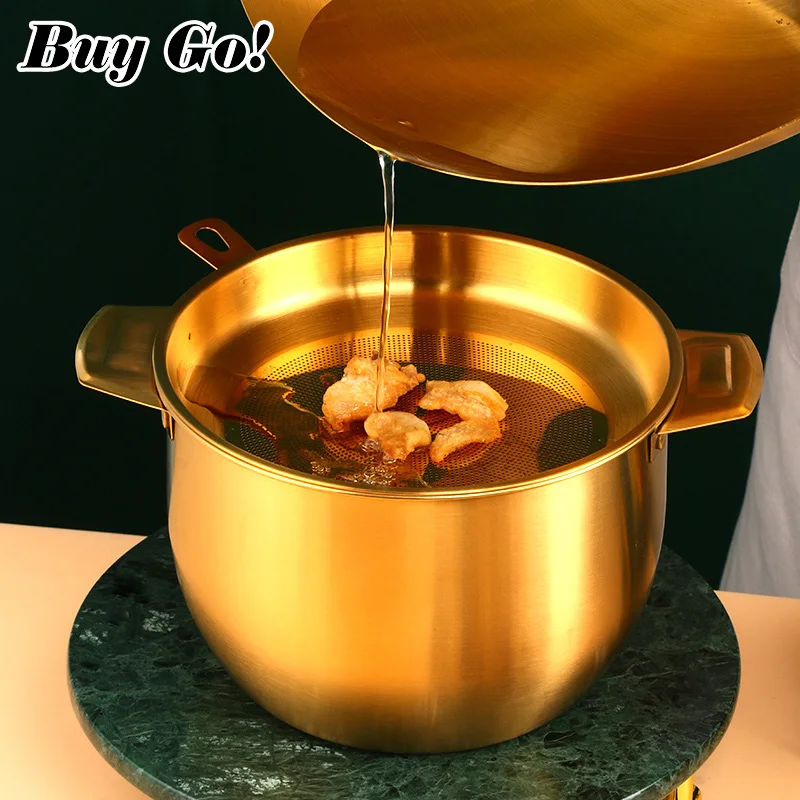 Stainless Steel Stock Pots Container With Lids  Oil Strainer Oil Filter Pot