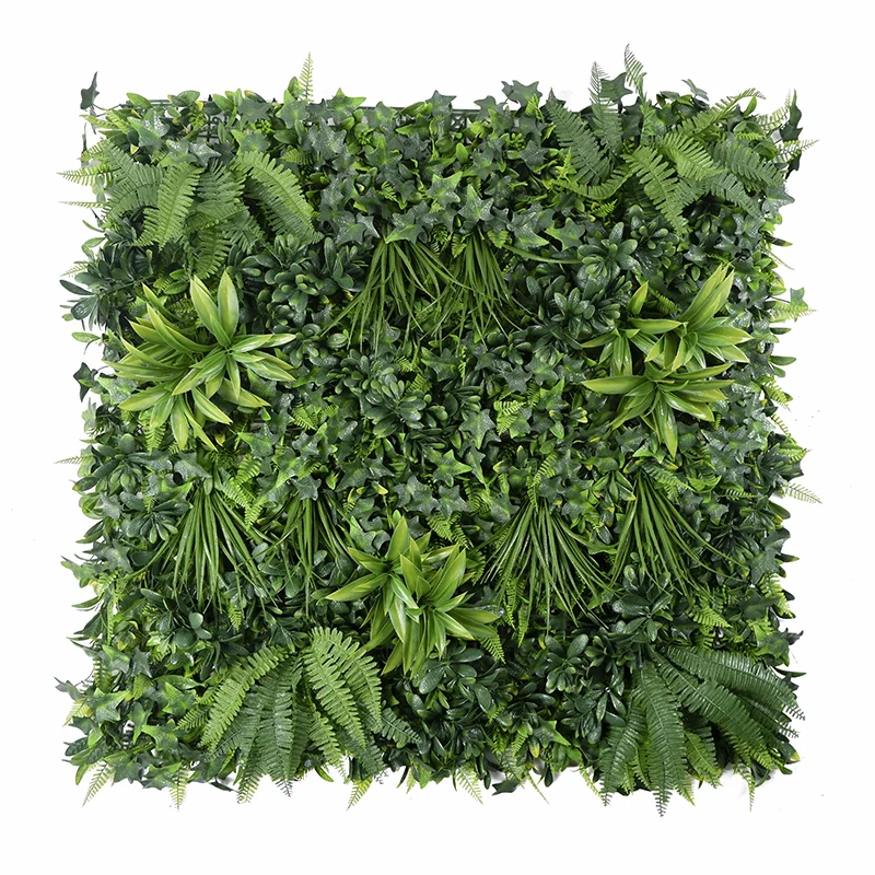 Outdoor Shelter Jungle Style Uv-Coating Artificial Wall Plant For Home Garden Yard Decoration