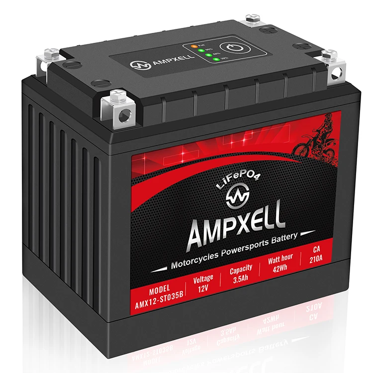 Ampxell LiFePO4 tpo 148 12V 3.5Ah 45Wh CA210A литий-железо-фосфатный аккумулятор легкий вес 4 терминал для Honda Yamaha генератор пусковая мощность светодиода