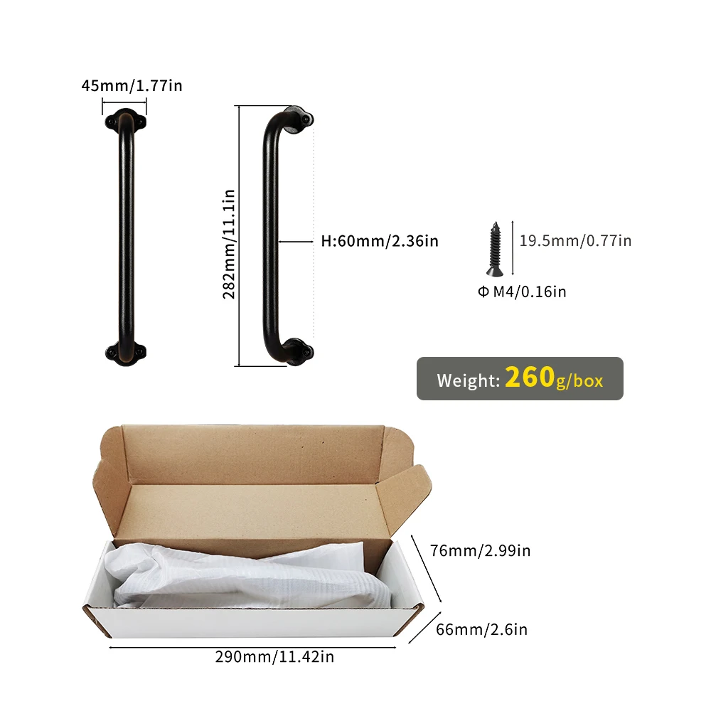 Modern Style Solid Round Thickened Single Hole Door Handle Closet Handle