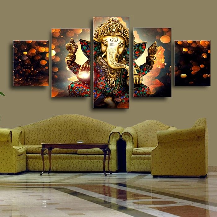 Fashion Ganesha Painting Abstract Print Modern Canvas Wall Art buddha oil paintings buddha painting