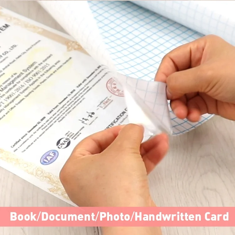 Foska Wholesale PVC CPP Material Clear Matte Roll Self Adhesive PVC Book Wrapping Film for Protecting Books and Documents