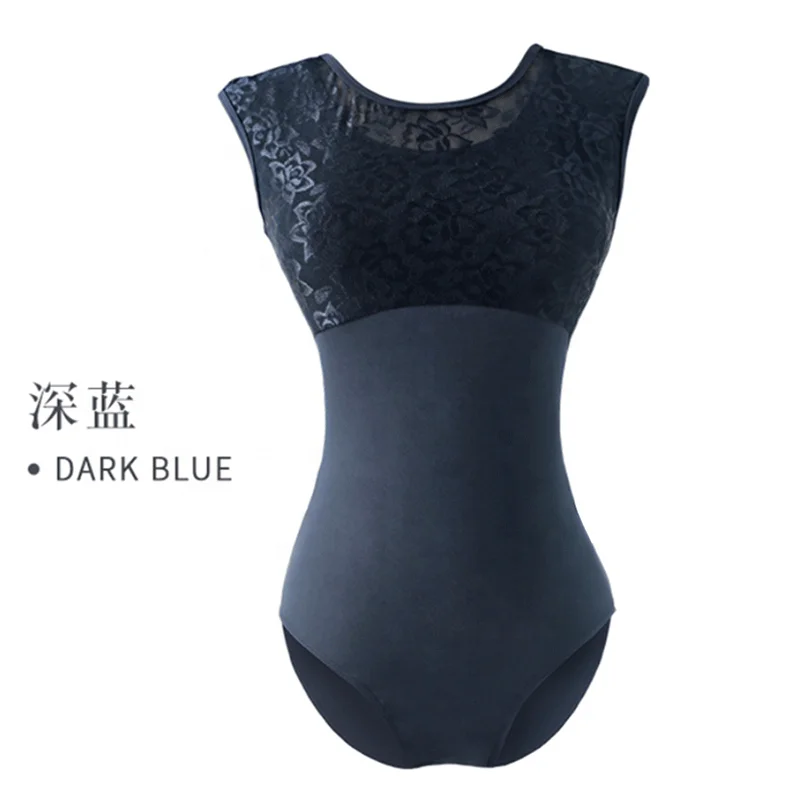 Lace Round-Neck Ballet Dance Leotardas For Women Girls Gymnastics Professional Practice Bodysuit Adult Ballerina Stage Clothes