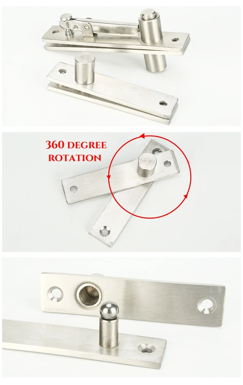 Modern Rotating Glass Door Pivot Hinge Wooden Door Stainless Steel 360 Degree Door Pivot Hinges