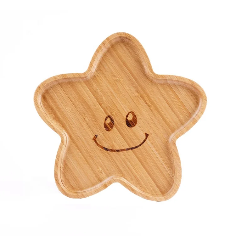 Children Kids Toddler Baby Bamboo Plate Dish Set