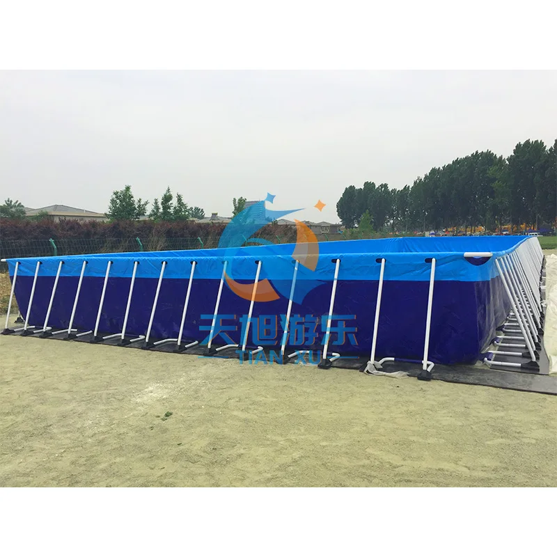Outdoor Portable PVC Inflatable Rectangular Metal Frame Swimming Pool Stainless steel swimming pool for sale