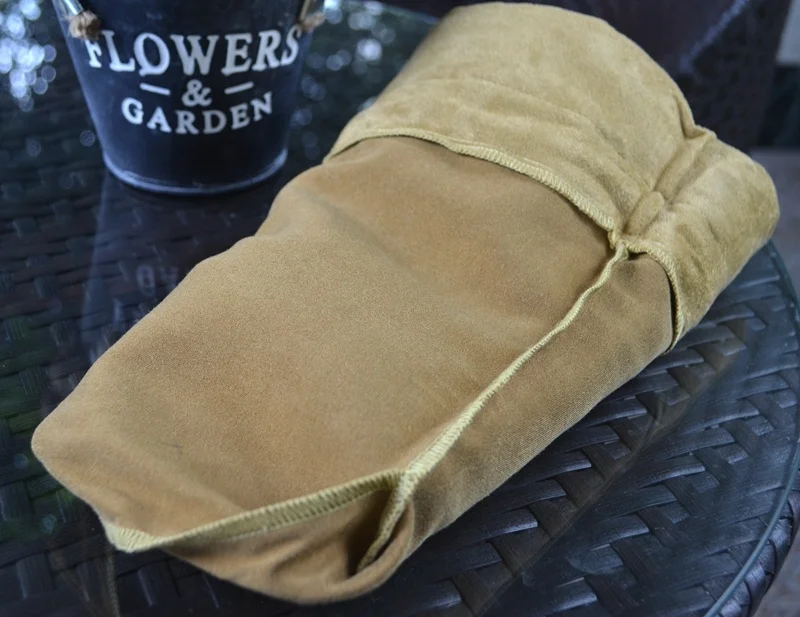 Manufacturer custom suede drawstring pouch high quality jewelry suede pouch golden drawstring gift pouch with logo