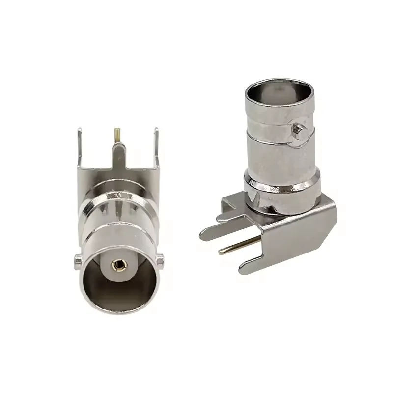 LOW MOQ Bnc male plug right angle female panel mount rf connector for pcb