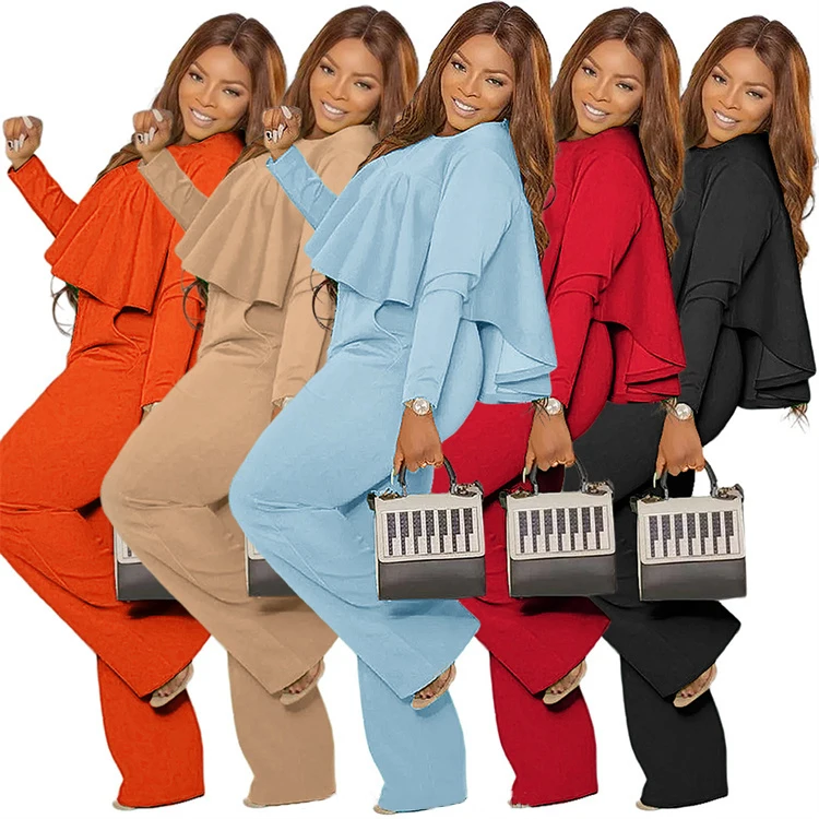 Женская Осенняя одежда 2021, спортивные костюмы bluey, короткая и длинная сзади, плюс размер, женская одежда, комплекты из двух предметов