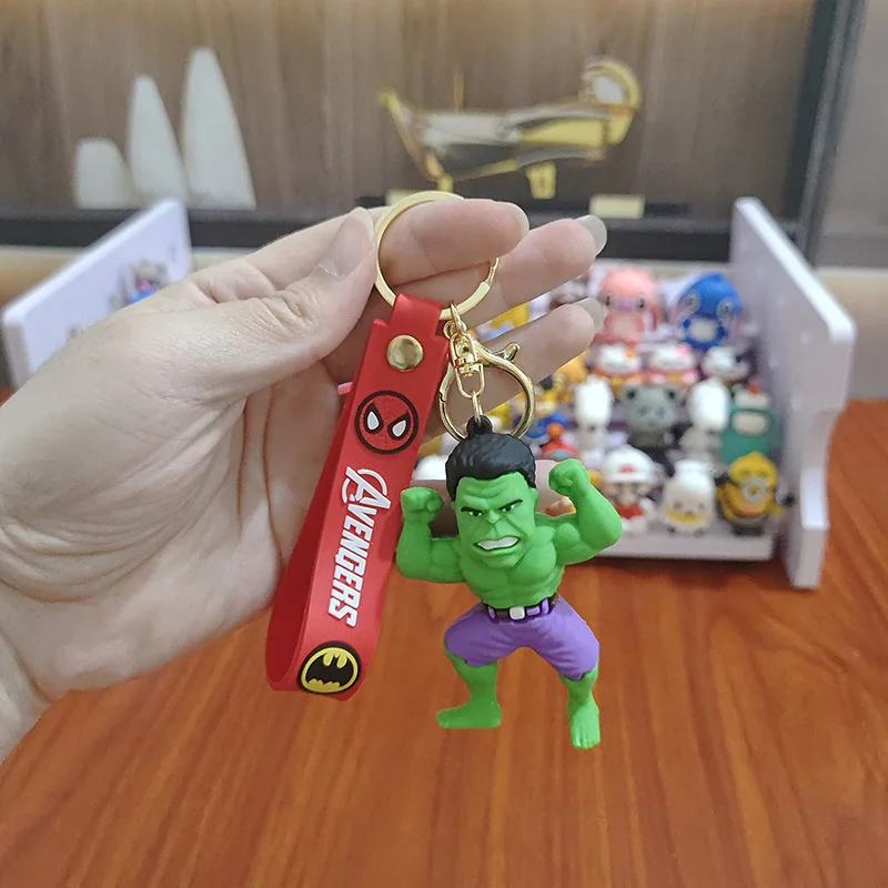 wholesale Super hero Hot sale 3D PVC Keychain Car Key Chain Bag Pendant Pendant Keychain