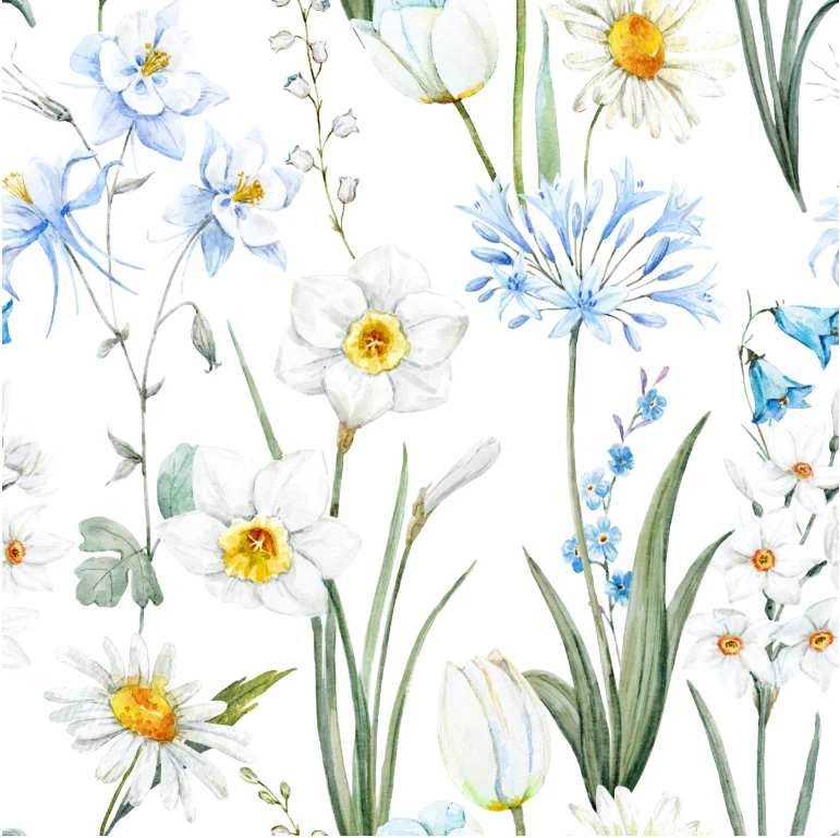 Newest floral design digital printed upholstery custom fabric for curtain tablecloth