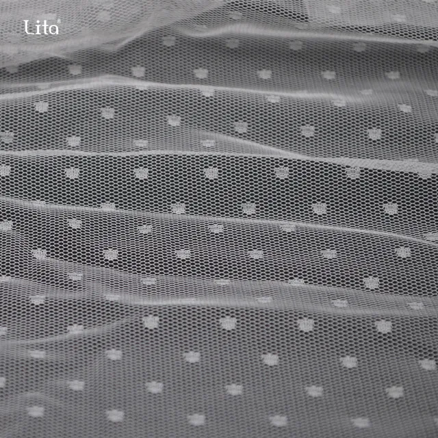 polyester mesh with small dot tulle mesh fabric