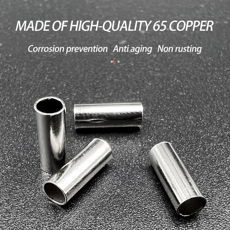 Fishing Pliers Crimp Sleeves Kit Saltwater Fishing Pliers Single/Double Barrel Copper Wire Crimping Sleeve Fishing Set