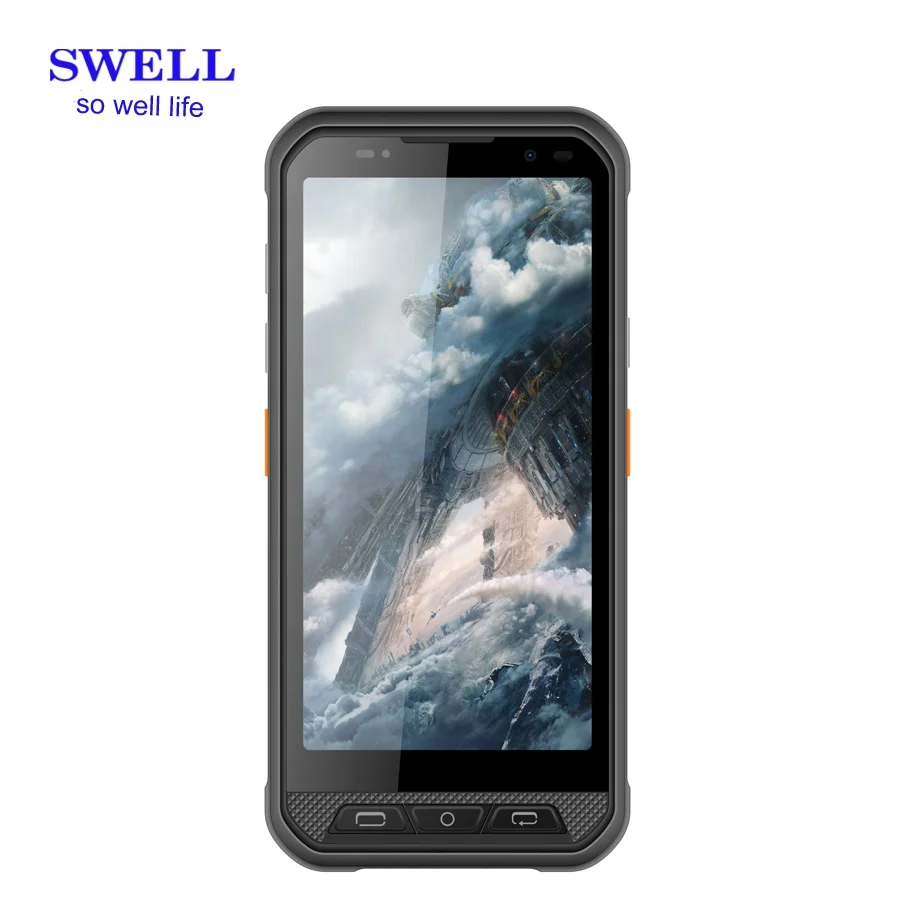 Мобильный телефон swell v570 android 9 no brand IP67 mil std 810g band 28 прочный смартфон с подзарядкой nfc ридером 4g