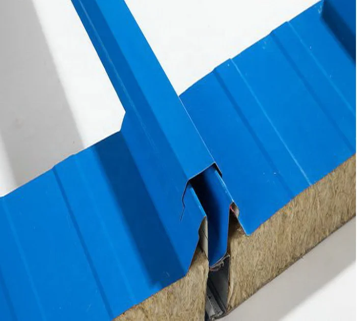 Building Thermal Fireproof Insulated Material rock wool Sandwich Roof Panels