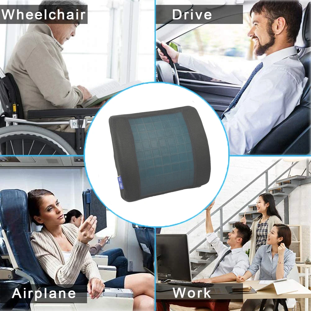 Car Seat Cooling Gel Back Cushion Memory Foam Back Support Cushion  Lower Back Pain Pillow for Body Relax