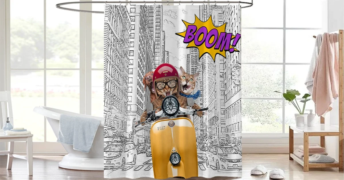 ALPHA TEXTILE Cortina de bano bathroom curtains shower set shower curtain print beach shower curtain customized