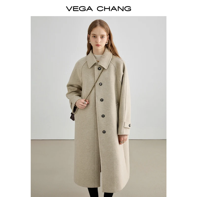 VEGA CHANG 2024 Лидер продаж зимнее пальто на заказ длинное Элегантная куртка повседневное модная твидовая для женщин