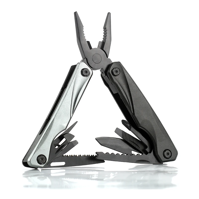 12 in 1 Multi Tool Safety Lock Screwdrivers Saw Bottle Opener Durable Sheath Perfect for Camping Survival Hiking Simple Repair