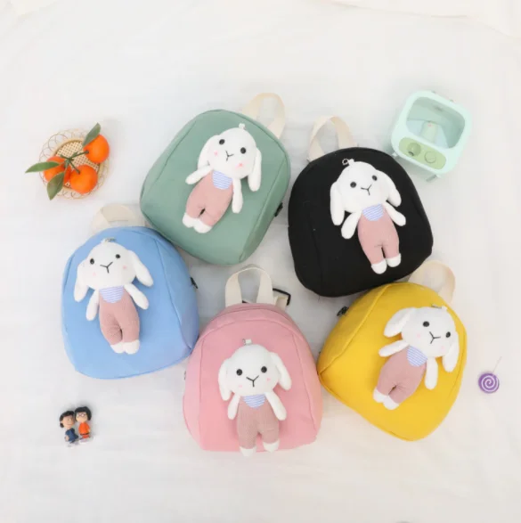 2021 милый рюкзак для маленьких детей, дешевый холщовый мини-рюкзак для девочек с кроликом, в наличии