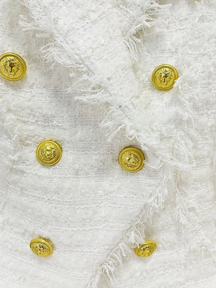 Bettergirl Autumn Winter 2024 New Star Fashion Fringe Fringe Tweed Slim Suit Jacket