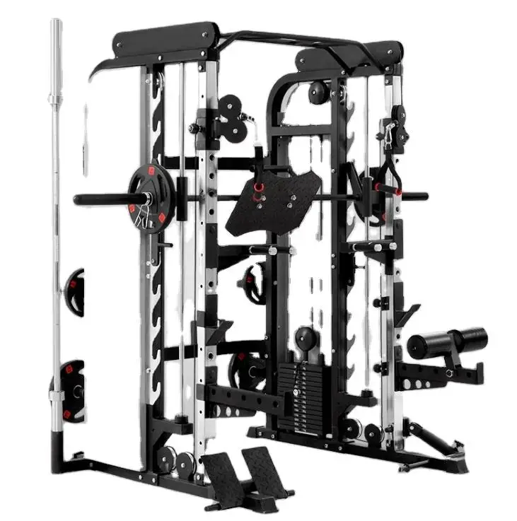 Multi Function Gym Smith Machine Home Gym Commercial Smith Machine Squat Power Rack Fitness Equipment Power Cage