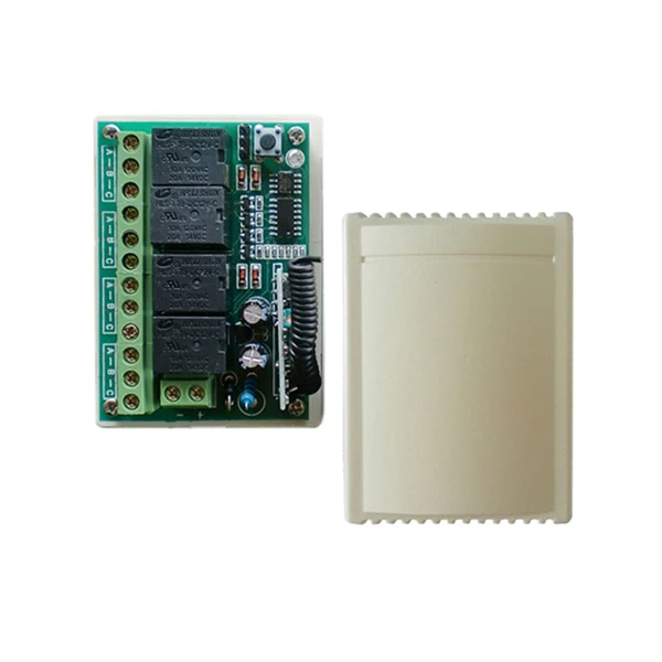 Высокое качество 12 в 24 В постоянного тока 4 канала 433 МГц RF беспроводной пульт дистанционного управления реле переключатель для настенный светильник гаражная дверь