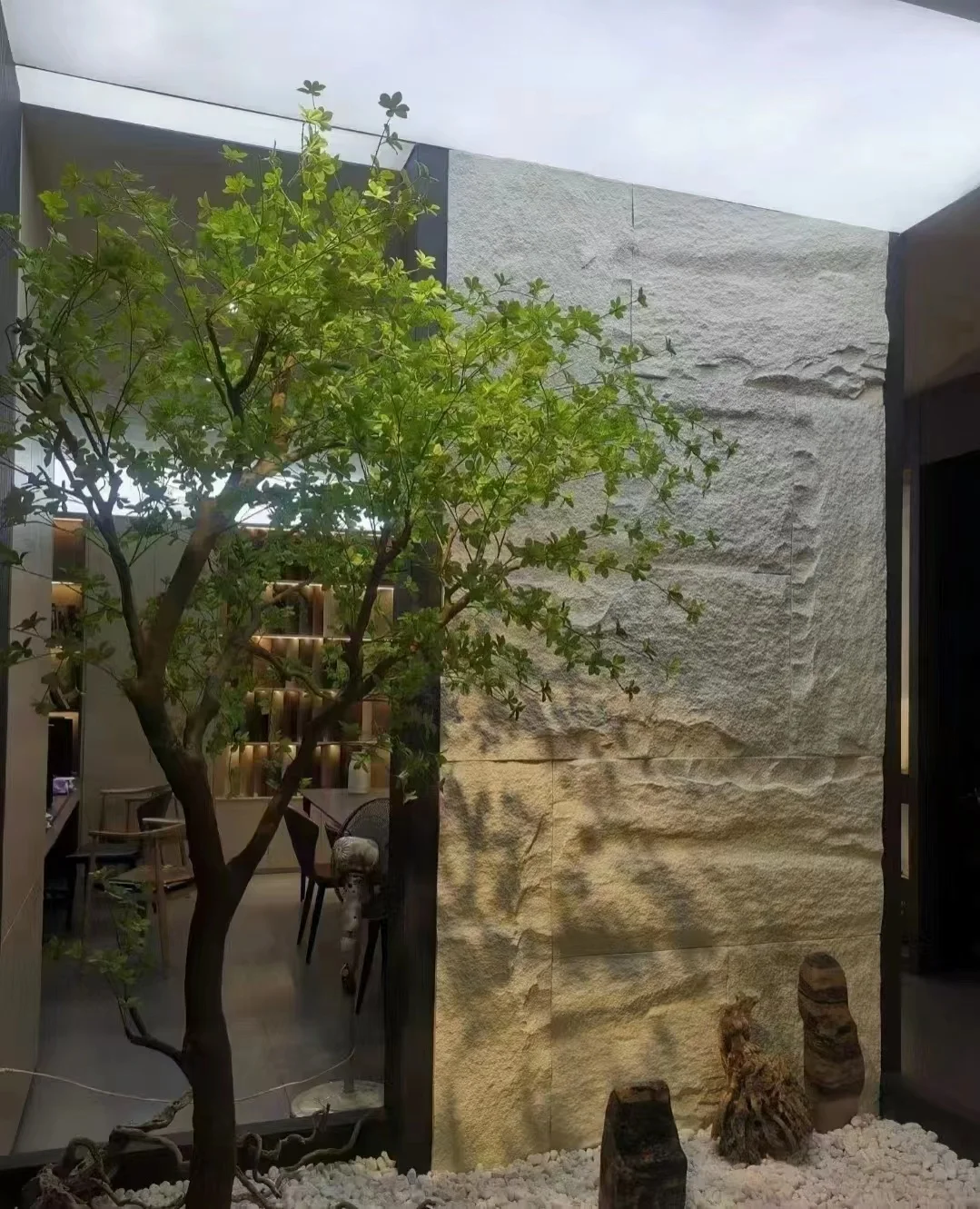 new design ultra light decorative pu stone Polyurethane Artificial stone wall panel big slab